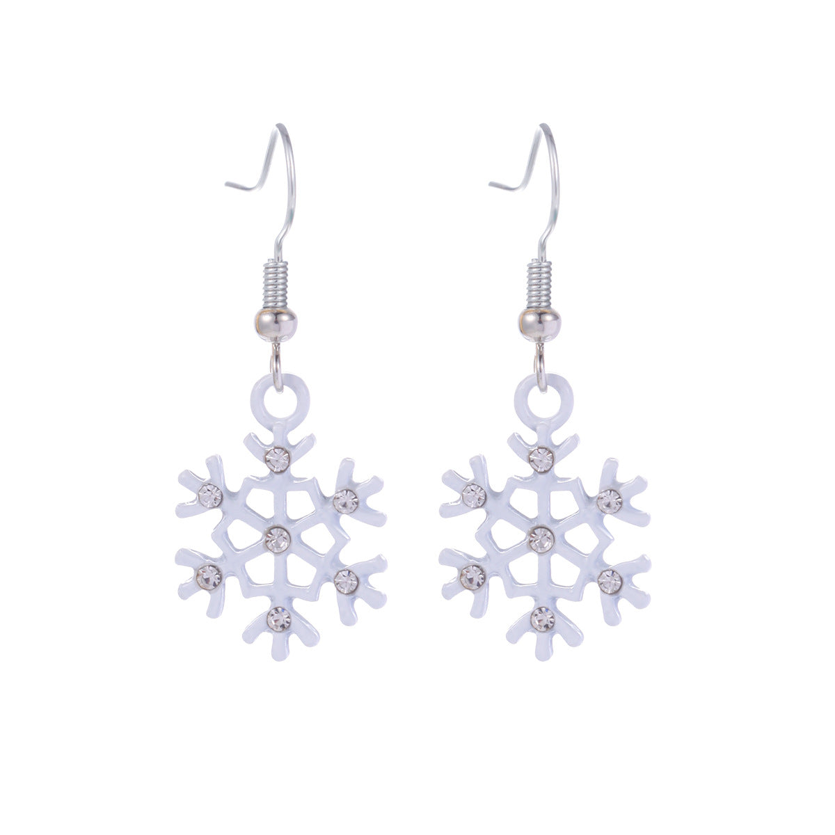 Wholesale Christmas Series Fashion Alloy Christmas Tree Old Man Bell Elk Candy Cane Earrings